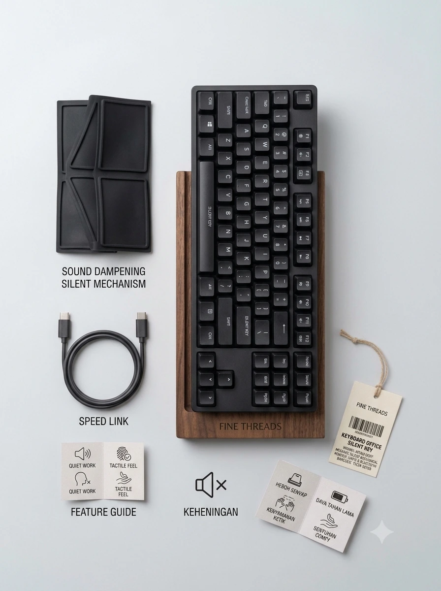 Keyboard Office Silent Key